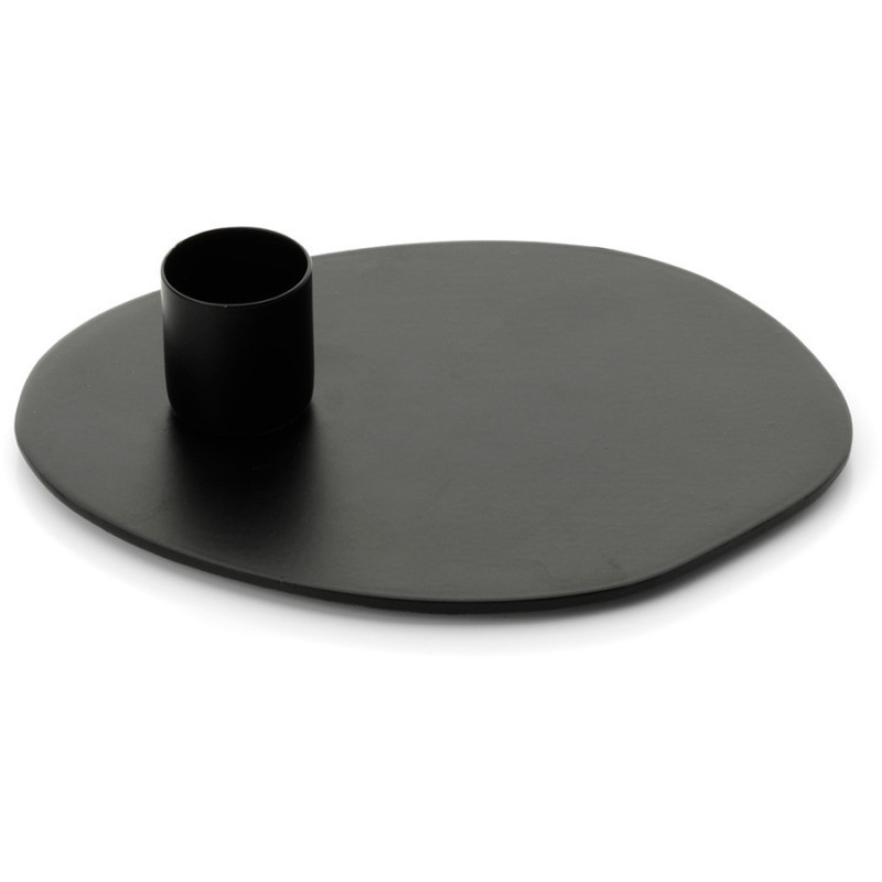 Bougeoir design chic organique Métal Noir The Glowpad 