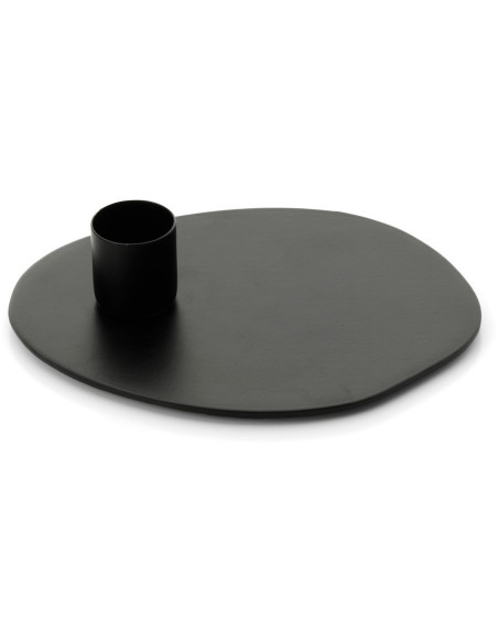 Bougeoir design chic organique Métal Noir The Glowpad 