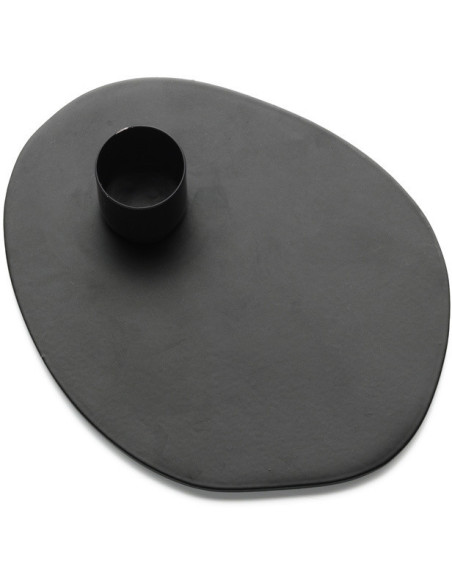 Bougeoir design chic organique Métal Noir The Glowpad 