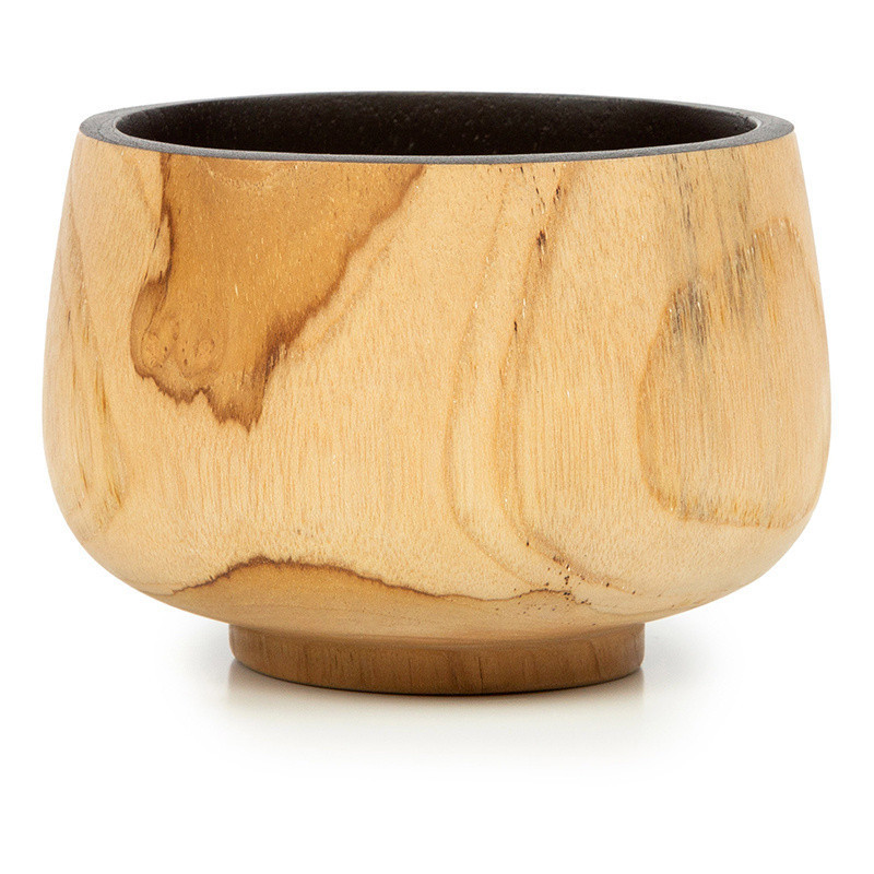 Bol apéro Rond 12 cm en Bois de teck Naturel Noir The Bondi 