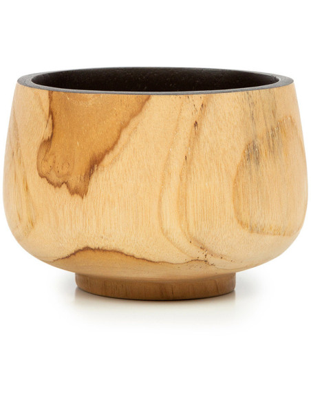 Bol apéro Rond 12 cm en Bois de teck Naturel Noir The Bondi 