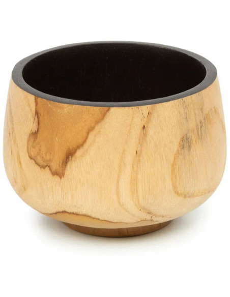 Bol apéro Rond 12 cm en Bois de teck Naturel Noir The Bondi 