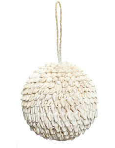 Déco originale à suspendre Bulles 12 cm en Coquillage Blanc The Shell 