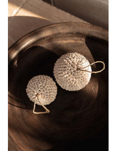 Déco originale à suspendre Bulles 12 cm en Coquillage Blanc The Shell 