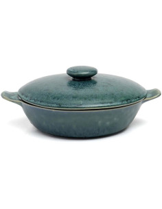 Faitout cocotte rond avec couvercle 25 cm Grès Bleu The Aqua 