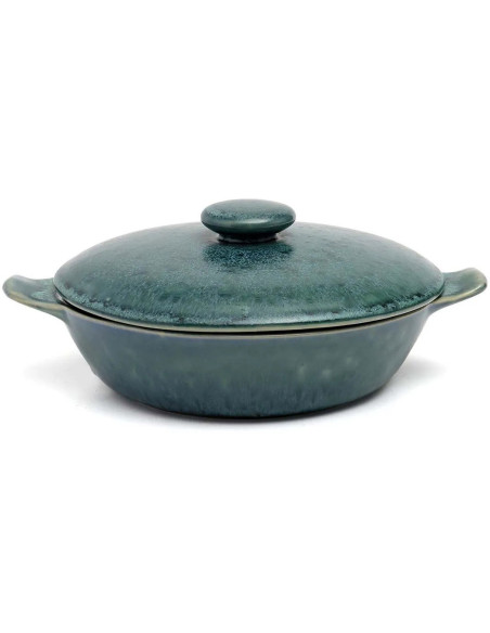Faitout cocotte rond avec couvercle 25 cm Grès Bleu The Aqua 