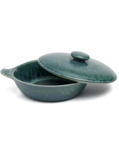 Faitout cocotte rond avec couvercle 25 cm Grès Bleu The Aqua 