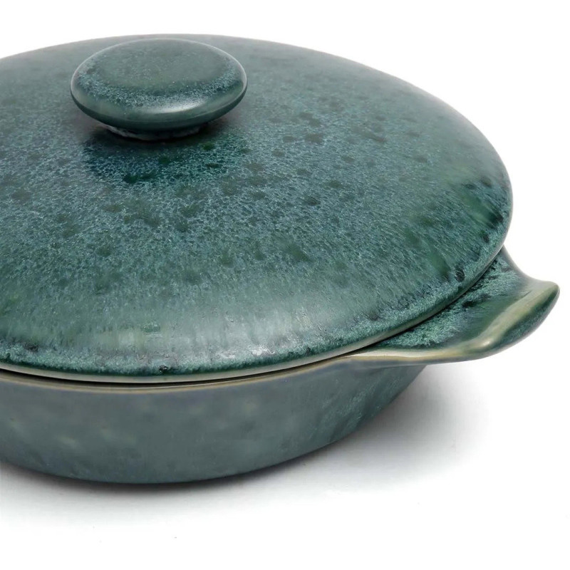 Faitout cocotte rond avec couvercle 25 cm Grès Bleu The Aqua 