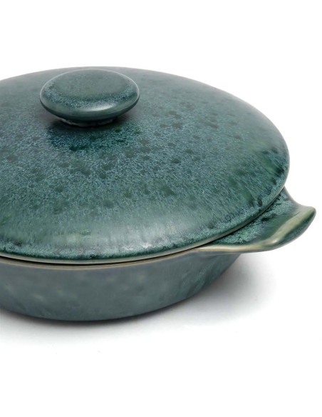 Faitout cocotte rond avec couvercle 25 cm Grès Bleu The Aqua 