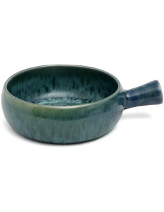 Cassolette Plat à gratin à poignée Diamètre 15 cm Grès Bleu The Aqua 