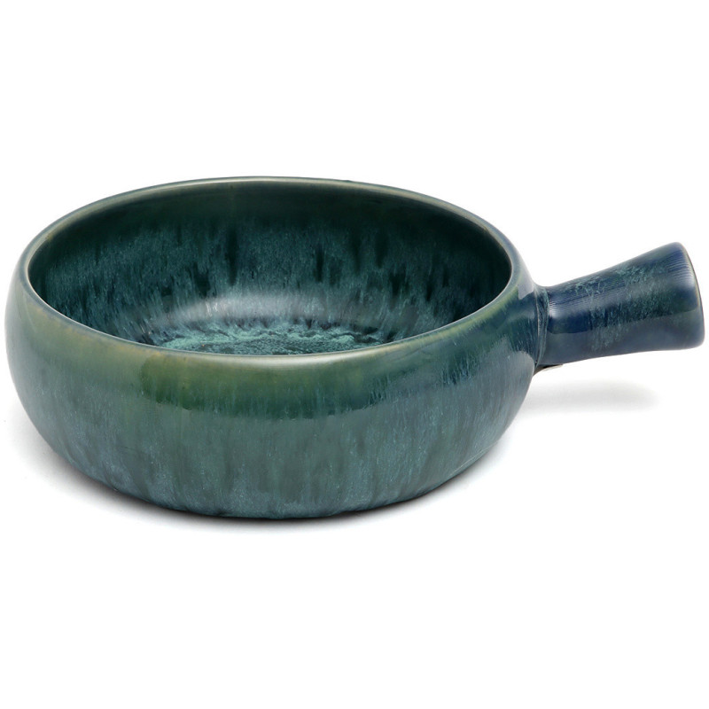 Cassolette Plat à gratin à poignée Diamètre 15 cm Grès Bleu The Aqua 