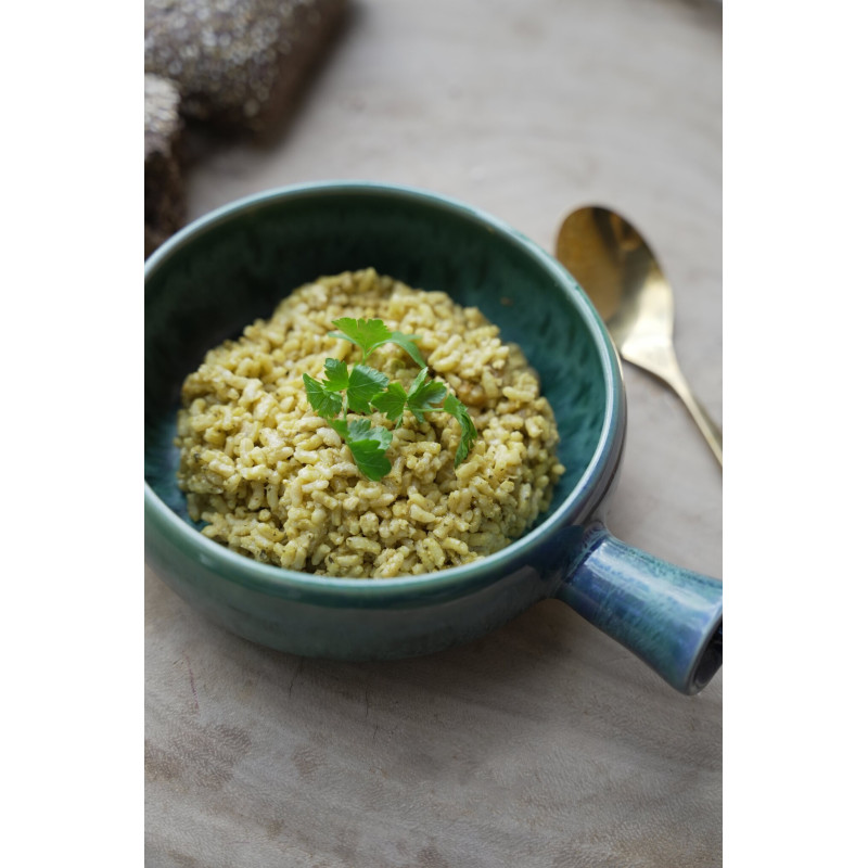 Cassolette Plat à gratin à poignée Diamètre 15 cm Grès Bleu The Aqua 