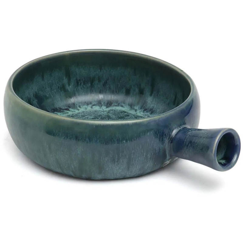 Cassolette Plat à gratin à poignée Diamètre 15 cm Grès Bleu The Aqua 