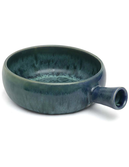 Cassolette Plat à gratin à poignée Diamètre 15 cm Grès Bleu The Aqua 