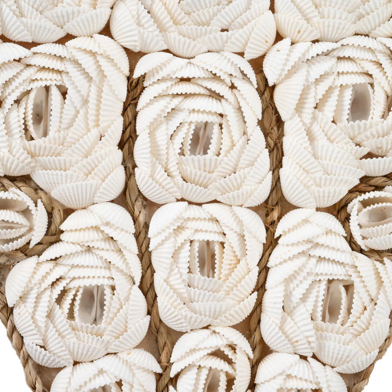 Décoration murale originale Tête de taureau Hauteur 40 cm en Coquillage Blanc The Shell 