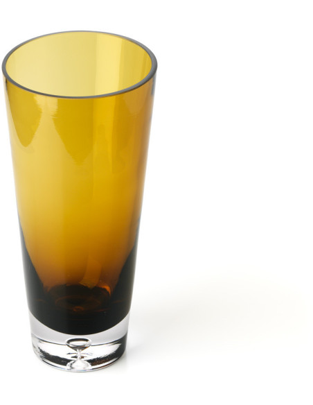Vase moderne chic Conique H 30 cm Verre recyclé Marron Doré The Sunset Glow 
