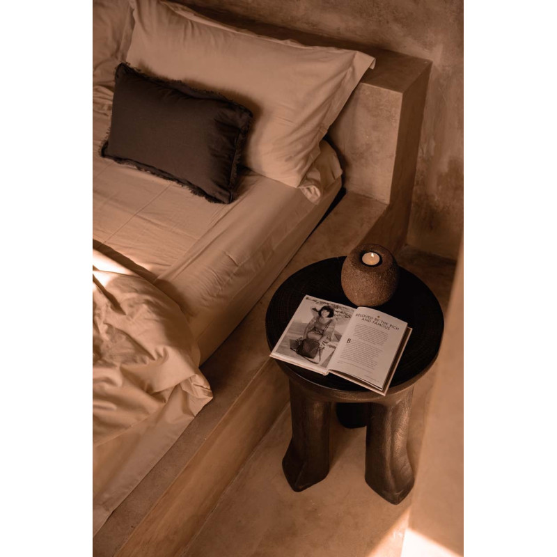 Gros Bougeoir style minéral brut moderne H 12 cm Terre cuite Terracotta The Cavestone 