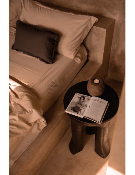 Gros Bougeoir style minéral brut moderne H 12 cm Terre cuite Terracotta The Cavestone 