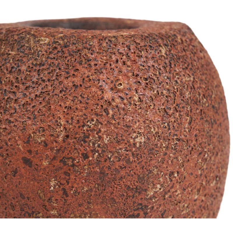 Gros Bougeoir style minéral brut moderne H 12 cm Terre cuite Terracotta The Cavestone 