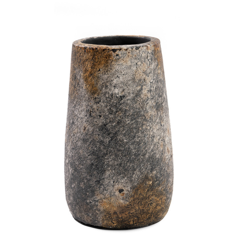 Vase Rond Hauteur 22 cm en Terre cuite Gris antique The Spooky 