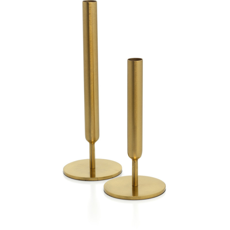 Vase design minimaliste Soliflore H 30 cm Métal Doré The Miss Slimsy 