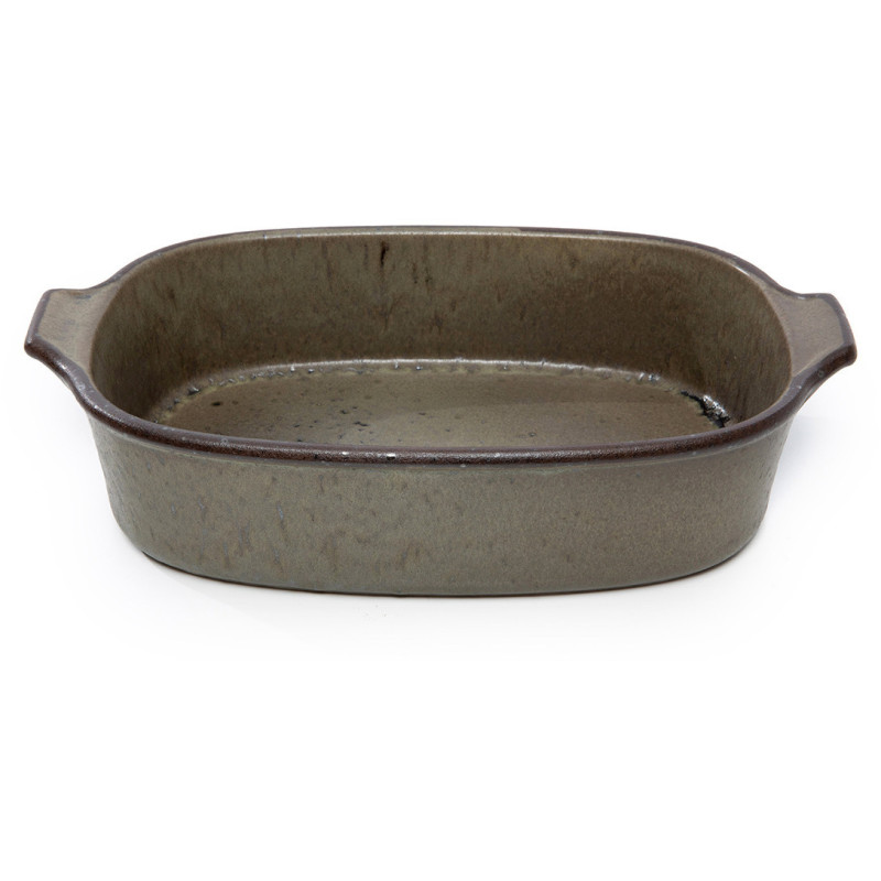 Plat à four original oval 29x19 en Céramique Vert The Comporta 