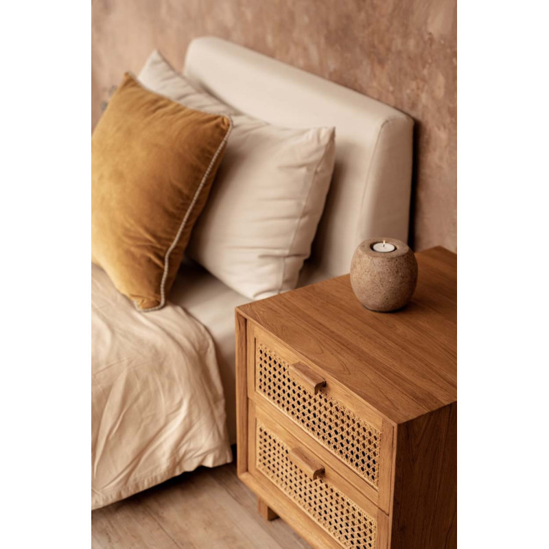 Gros Bougeoir style minéral brut moderne H 12 cm Terre cuite Marron The Cavestone 