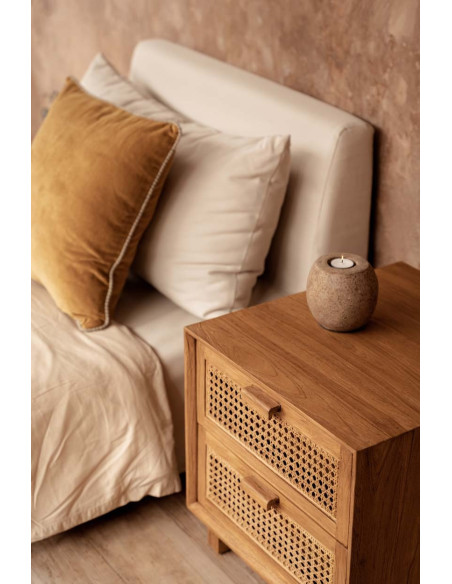 Gros Bougeoir style minéral brut moderne H 12 cm Terre cuite Marron The Cavestone 