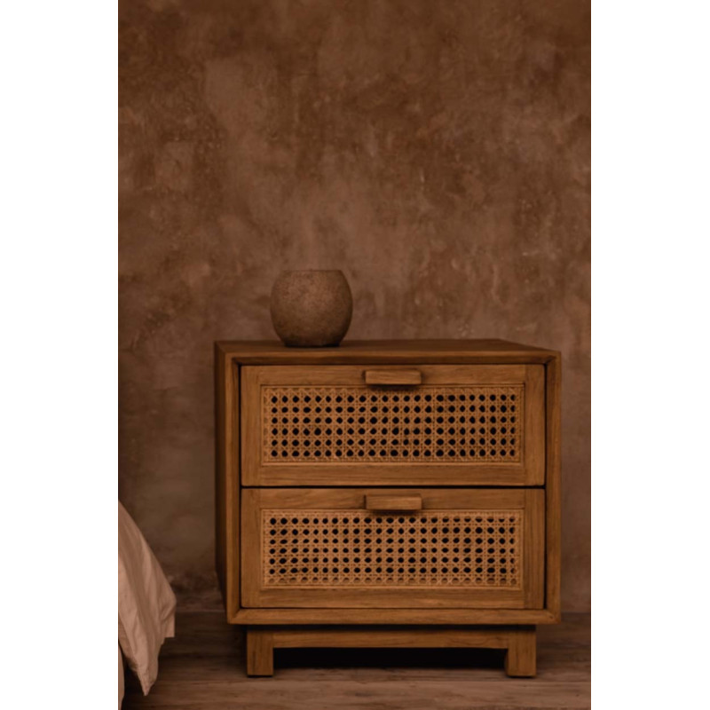 Gros Bougeoir style minéral brut moderne H 12 cm Terre cuite Marron The Cavestone 