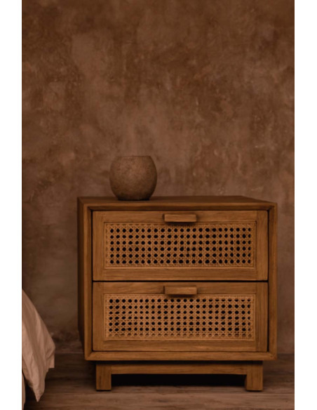 Gros Bougeoir style minéral brut moderne H 12 cm Terre cuite Marron The Cavestone 