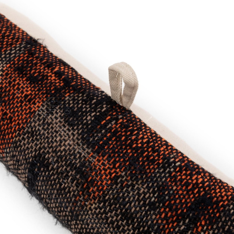 Boudin de porte isolant Bohème chic en Coton Noir Orange The Oh My Gee 