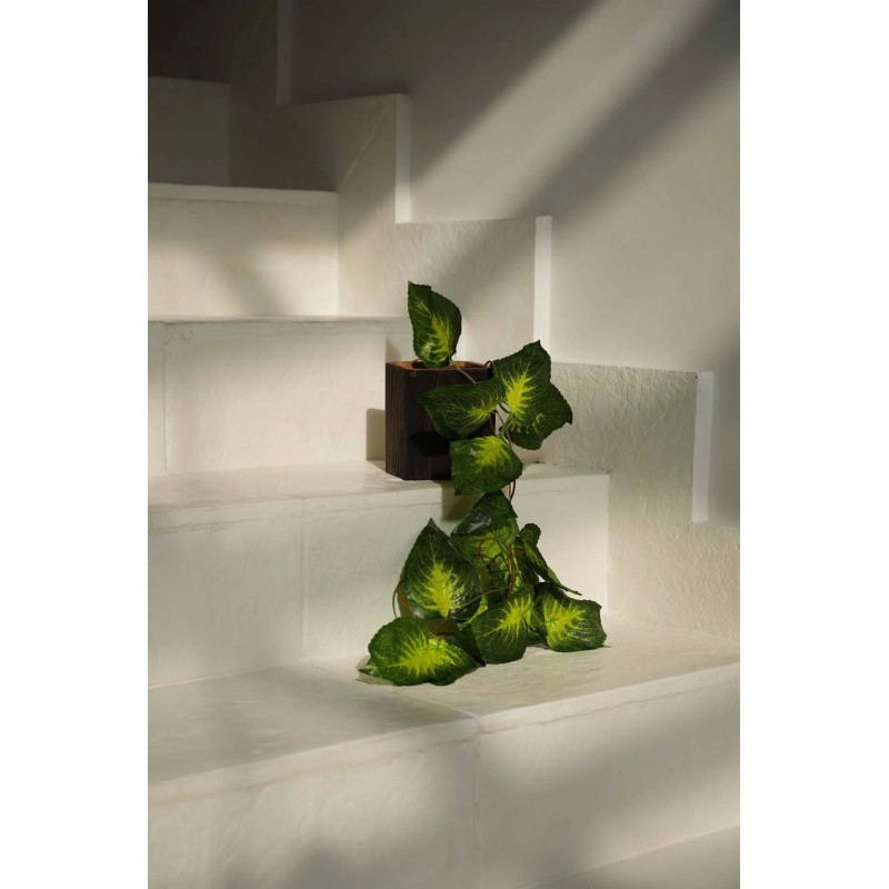 Vase Carré Hauteur 14 cm en Bois de teck Noir Naturel The Bondi 