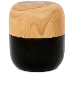 Bol apéro double Rond en Bois de teck Naturel Noir The Bondi 