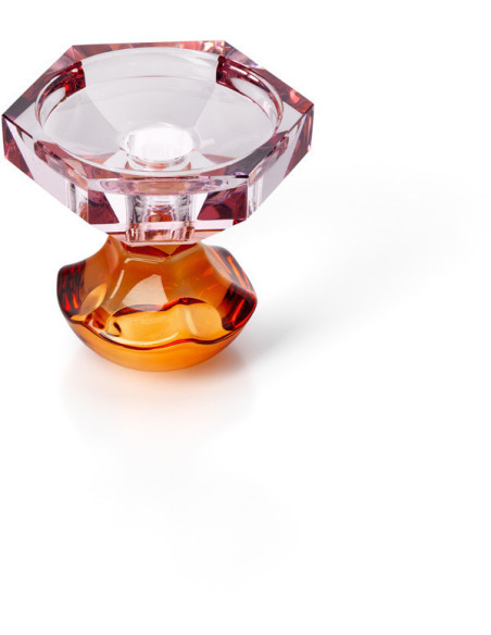 Bougeoir design Memphis Fleur 10 cm Verre recyclé Rose Orange The Sunset Bloom 