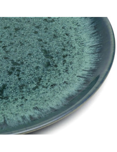 Grande Assiette plate ronde 28 cm Grès Bleu The Aqua 