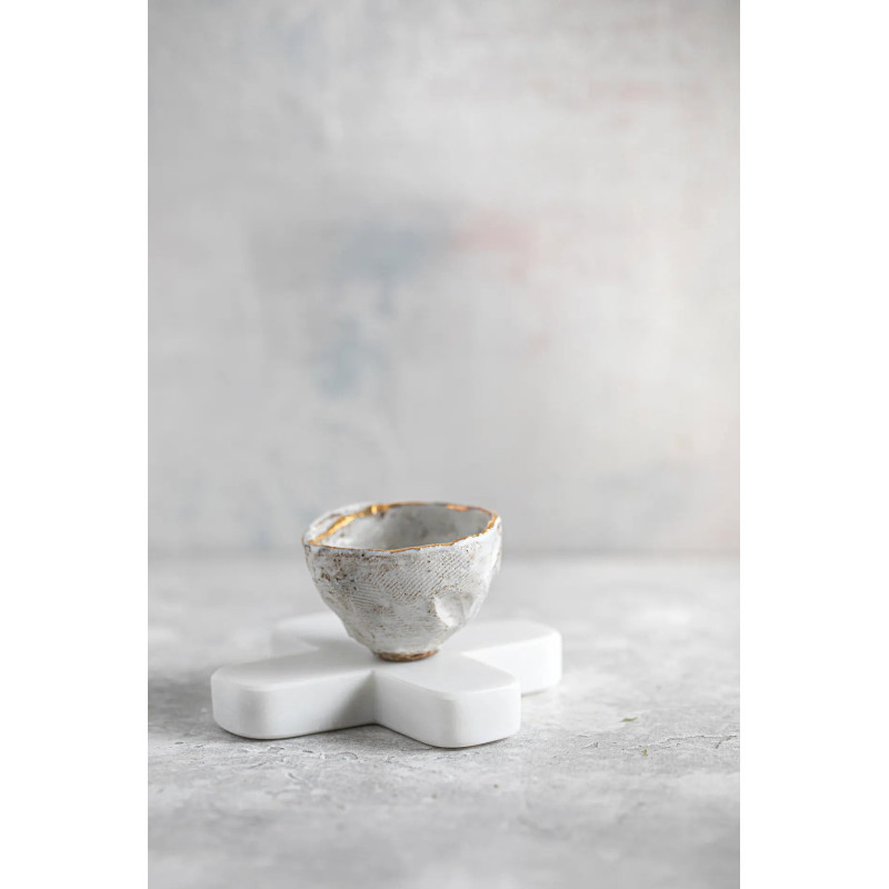 Dessous de table moderne Croix en Marbre Blanc The Marble Pan 