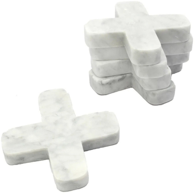 Dessous de table moderne Croix en Marbre Blanc The Marble Pan 