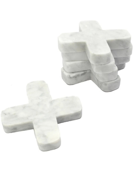 Dessous de table moderne Croix en Marbre Blanc The Marble Pan 