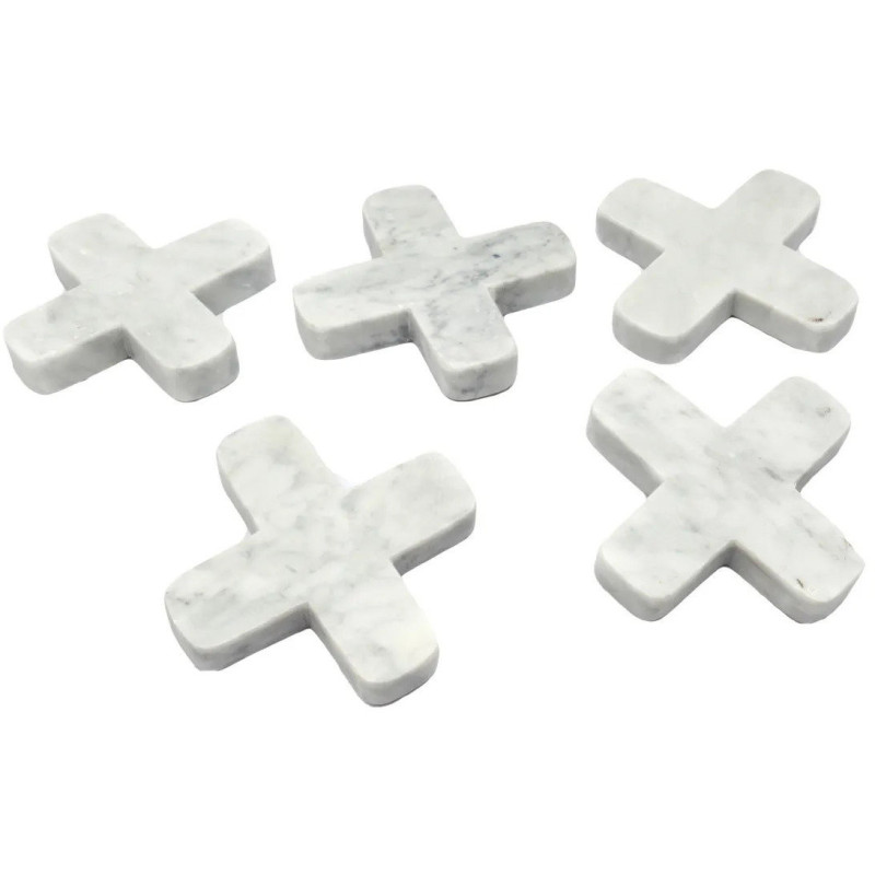 Dessous de table moderne Croix en Marbre Blanc The Marble Pan 