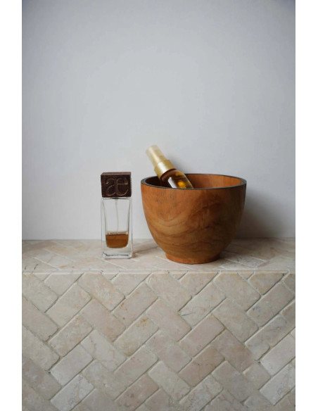 Bol apéro Rond 15 cm en Bois de teck Naturel Noir The Bondi 