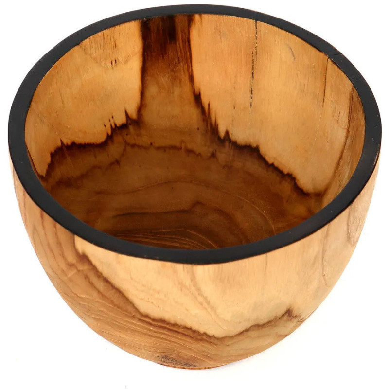 Bol apéro Rond 15 cm en Bois de teck Naturel Noir The Bondi 