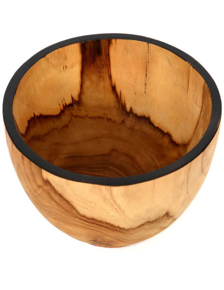 Bol apéro Rond 15 cm en Bois de teck Naturel Noir The Bondi 