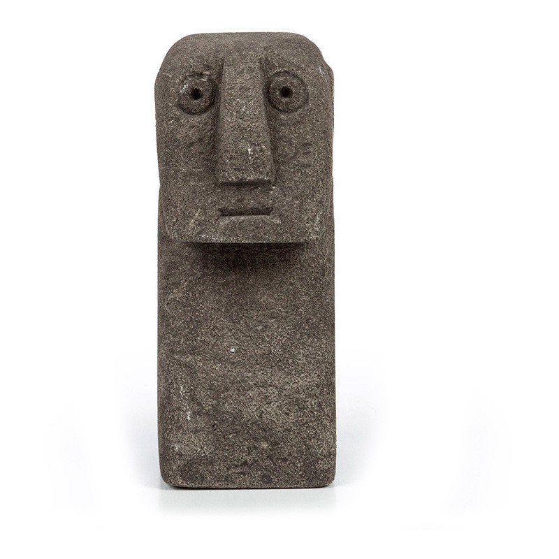 Statuette déco primitive ethnique Hauteur 11 cm Grès Gris The Sumba Stone 
