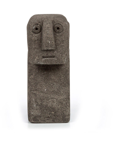 Statuette déco primitive ethnique Hauteur 11 cm Grès Gris The Sumba Stone 