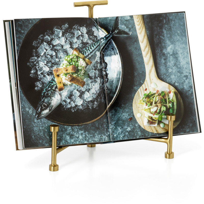 Lutrin de cuisine design chic minimaliste Métal Doré The Cook Book Stand 