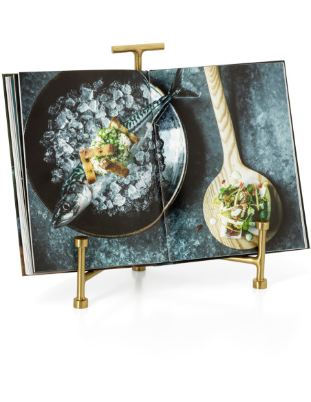 Lutrin de cuisine design chic minimaliste Métal Doré The Cook Book Stand 