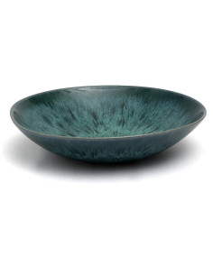 Assiette creuse ronde 23 cm Grès Bleu The Aqua 