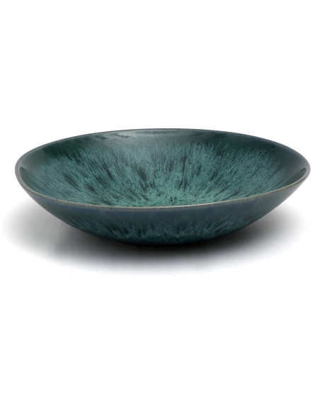 Assiette creuse ronde 23 cm Grès Bleu The Aqua 