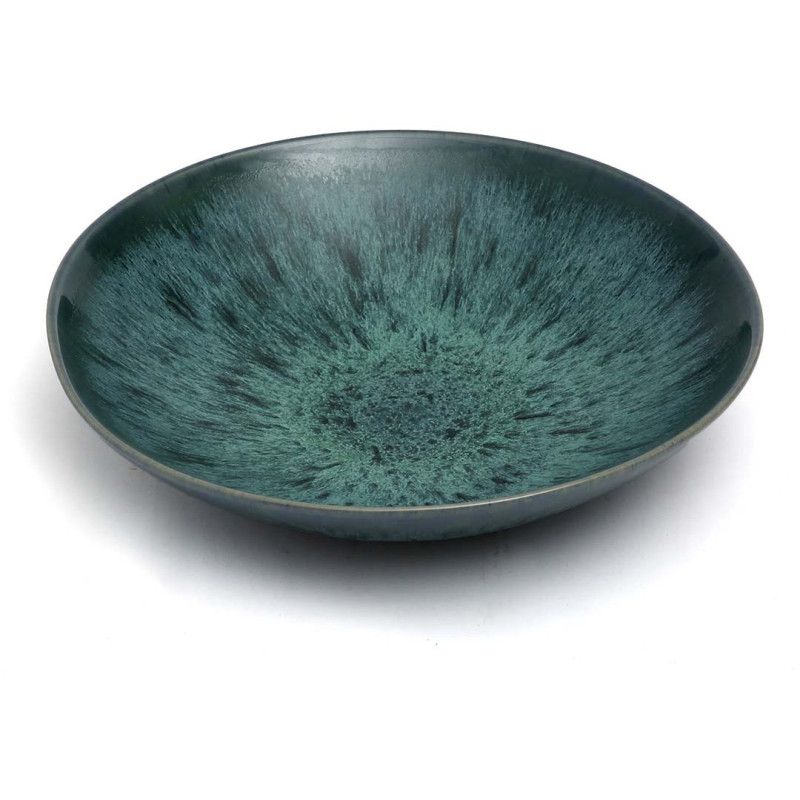 Assiette creuse ronde 23 cm Grès Bleu The Aqua 
