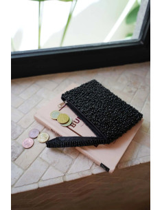 Porte monnaie original en Perle Noir The Beaded 